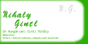 mihaly gintl business card